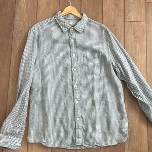 Faherty 100% linen long sleeve button down | Size L